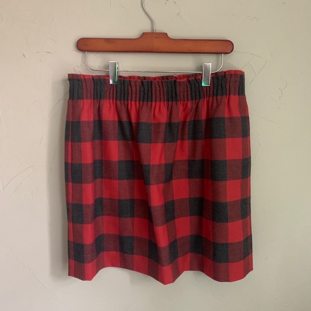 J Crew Factory buffalo plaid mini skirt